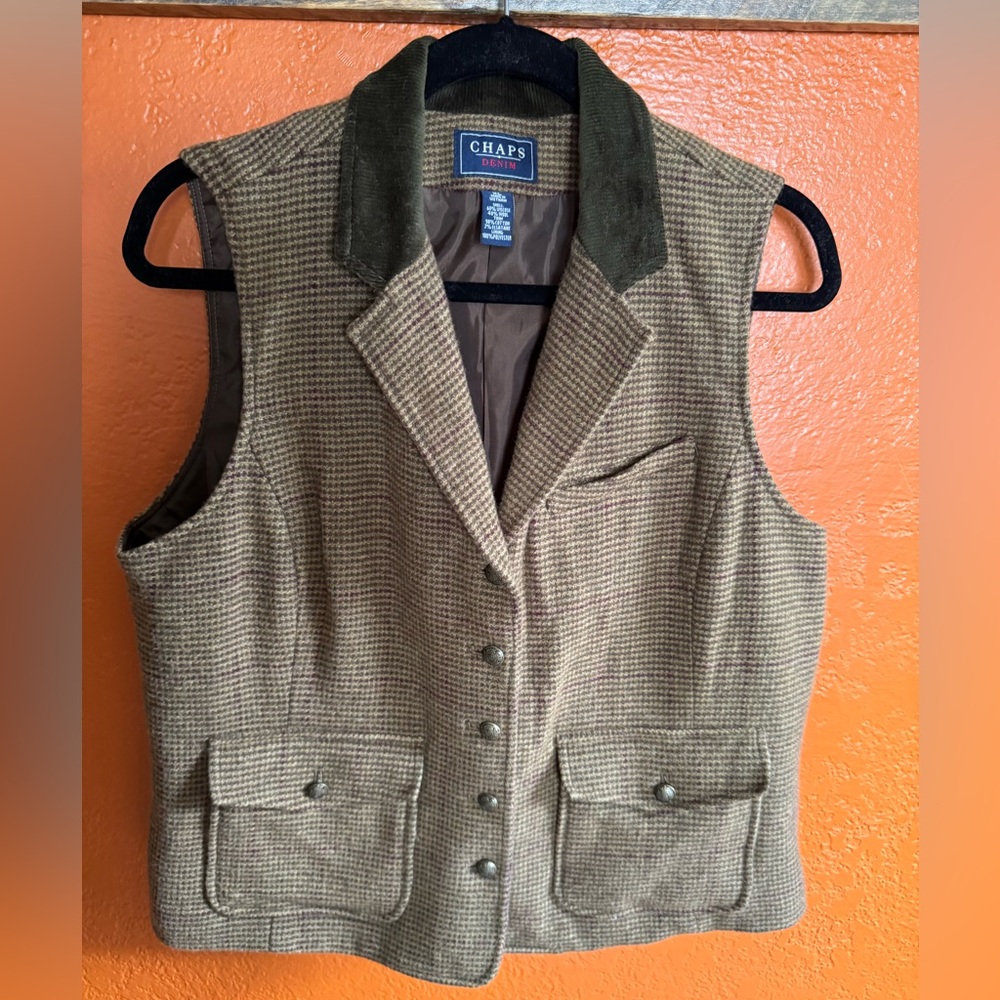 Classic Chaps XL Wool and Corduroy riding vest